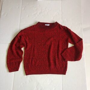 Chic Red Knit Sweater for Women